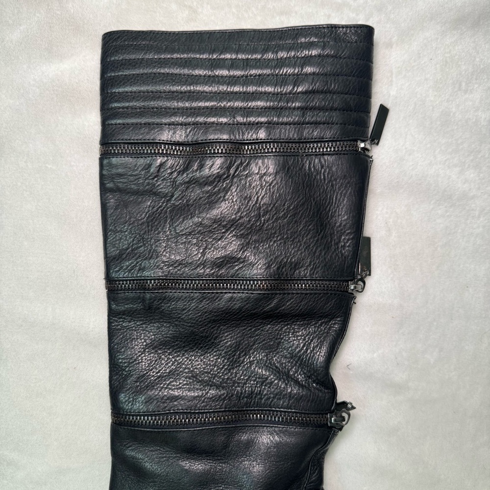 Fabulous Y2K Geren Ford Convertible Leather Stiletto Boots w/ a Grunge Punk Vibe - Picture 5 of 15